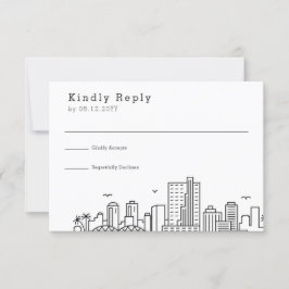 Richmond Wedding | Stijlvolle Skyline RSVP Kaartje