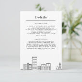 Richmond Wedding | Uitnodiging voor details gastsy (Staand voorkant)