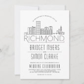 Richmond Wedding | Veldlijnuitnodiging voor styliz Kaart (Voorkant)