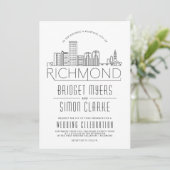 Richmond Wedding | Veldlijnuitnodiging voor styliz Kaart (Staand voorkant)
