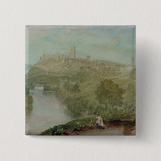 Richmond, Yorkshire Vierkante Button 5,1 Cm (Voorkant)