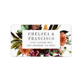 Richness of Spring Colorful Floral Wedding Address Etiket (Voorkant)
