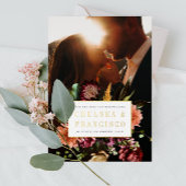 Richness of Spring Floral Photo Save the Date Folie Uitnodiging