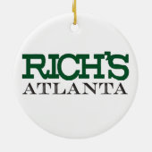 Rich's Atlanta, Rich's kerstboom, Rich's kerstboom Keramisch Ornament (Achterkant)