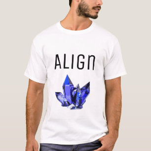 Richt de Tekst van de Douane met Blauwe Kristallen T-shirt