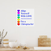 Richt je jezelf op liefde - ik ben een Chiropracto Poster (Keuken)