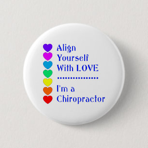 Richt je jezelf op liefde - ik ben een Chiropracto Ronde Button 5,7 Cm