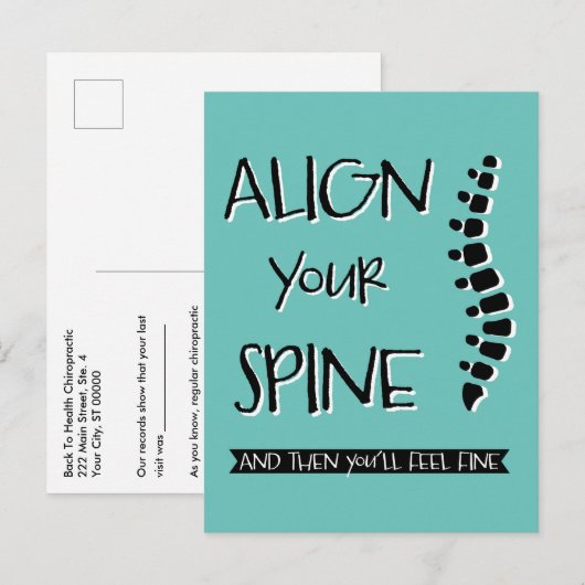 Richt je rug op en dan voel je je een goede beker  briefkaart (Voorkant / Achterkant)