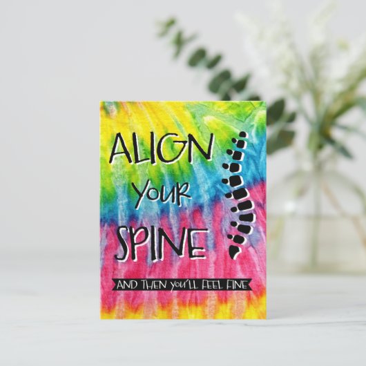 Richt je rug op en dan voel je je goed Chiro Briefkaart (Staand voorkant)