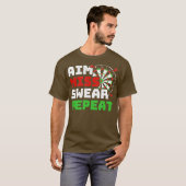 Richt Miss Swear Herhaal Ik Grappig Darts Speler T-shirt (Voorkant volledig)