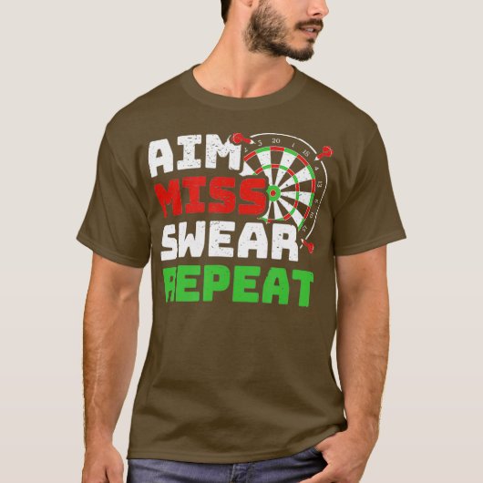 Richt Miss Swear Herhaal Ik Grappig Darts Speler T-shirt (Voorkant)