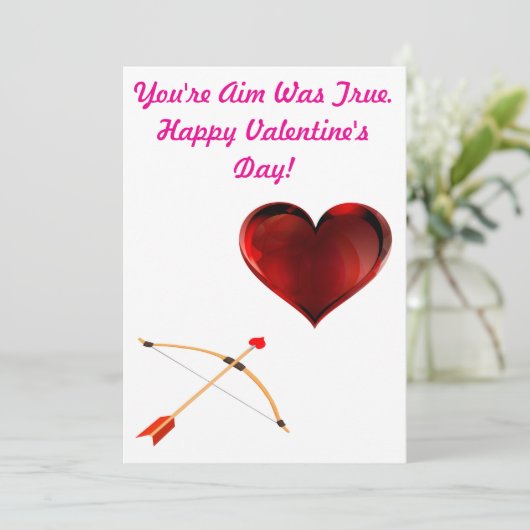 Richt op een echte Valentijnsdag Kaart (Staand voorkant)