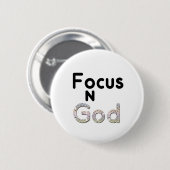 Richt op God Ronde Button 5,7 Cm (Voorkant /achterkant)