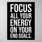 Richt uw energie op uw doelstellingen - Motivatie Poster (Voorkant)