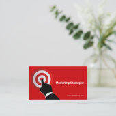 richtdoel | Focus & doel bereiken | Red Visitekaartje (Staand voorkant)