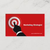 richtdoel | Focus & doel bereiken | Red Visitekaartje (Voorkant)