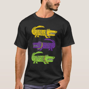 Richter Crocodiles Louisiana Mardi Gras Party Par T-shirt
