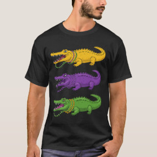 Richter Crocodiles Louisiana Mardi Gras Women Mann T-shirt