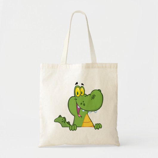 Richter of krokodil over een teken tote bag (Voorkant)