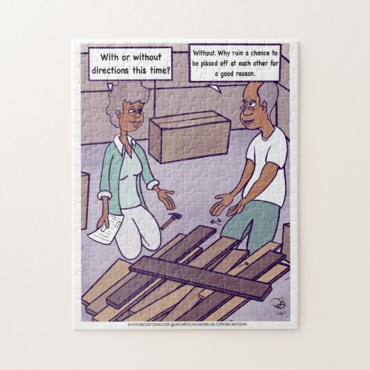 Richting Cartoon Jigzaag Puzzle Legpuzzel (Verticaal)