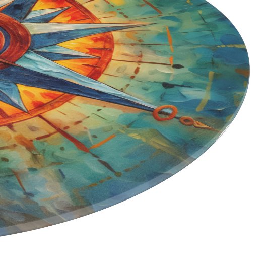 Richting in Chaos (Kompas Roos) Snijplank (Hoek)