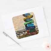 "Richtingaanwijzer op Kelley's Island" Sticker (Envelop)