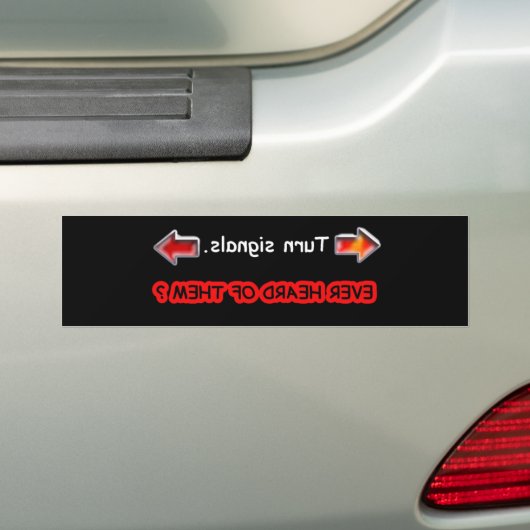richtingaanwijzers bumpersticker (Op auto)