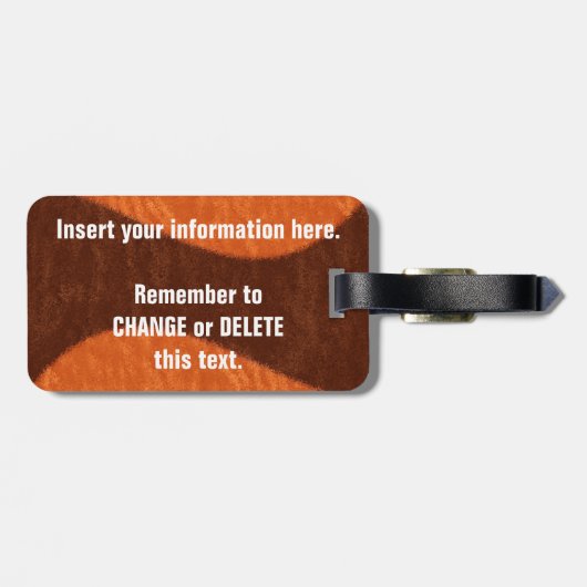 Richtingen Aangepast Bagagelabel (Achterkant horizontaal)