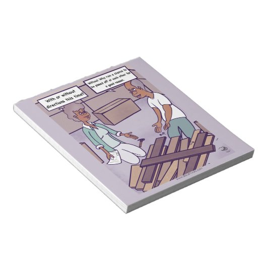 Richtingen Cartoon-blocnote Notitieblok (Schuin)