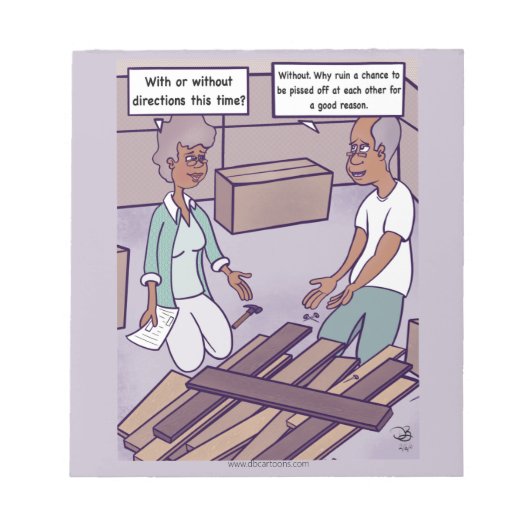 Richtingen Cartoon-blocnote Notitieblok (Voorkant)