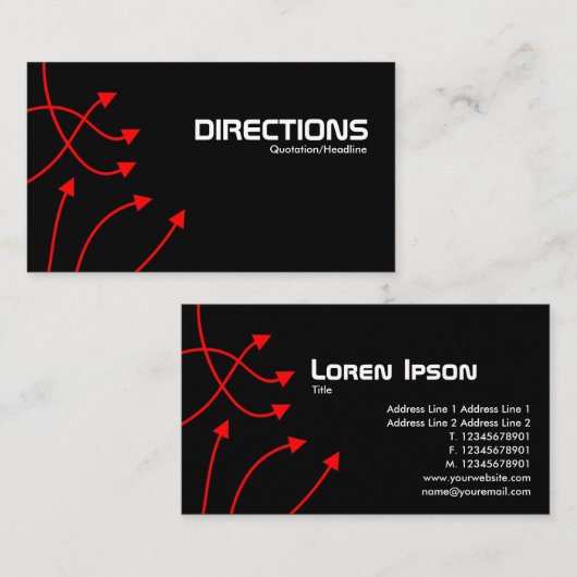 Richtingen Informatiekaartje (Voorkant / Achterkant)