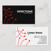 Richtingen - zwart/wit informatiekaartje (Voorkant / Achterkant)