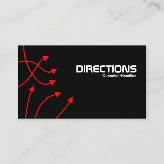 Richtingen - zwart/wit informatiekaartje (Voorkant)