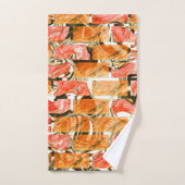 Rick-achtige tekening met heldere tinten bad handdoek (Handdoek)