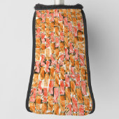 Rick-achtige tekening met heldere tinten golfheadcover (Draai 90)