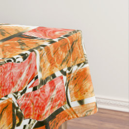 Rick-achtige tekening met heldere tinten tafelkleed