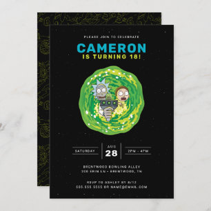 RICK AND MORTY™ Birthday Invitation Kaart