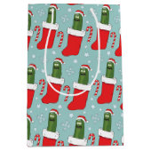 Rick and Morty | Christmas Pickle Rick Pattern Medium Cadeauzakje (Voorkant)