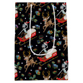 Rick and Morty | Christmas Reindeer Sleigh Pattern Medium Cadeauzakje (Achterkant)