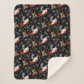 Rick and Morty | Christmas Reindeer Sleigh Pattern Sherpa Deken (Voorkant)