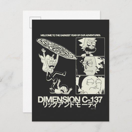 RICK AND MORTY™ | Dimension C-137 Briefkaart (Voorkant / Achterkant)
