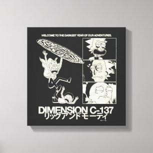 RICK AND MORTY™ Dimension C-137 Canvas Afdruk