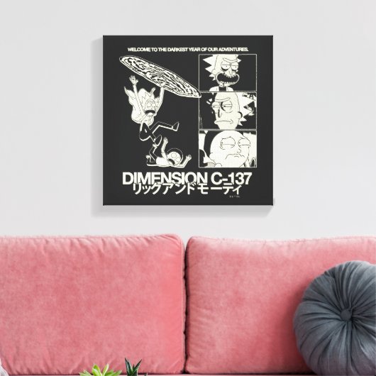RICK AND MORTY™ | Dimension C-137 Canvas Afdruk (Insitu (Woonkamer))