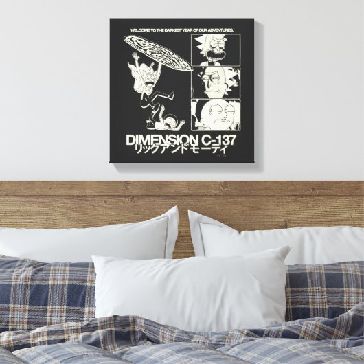 RICK AND MORTY™ | Dimension C-137 Canvas Afdruk (Insitu (Slaapkamer))