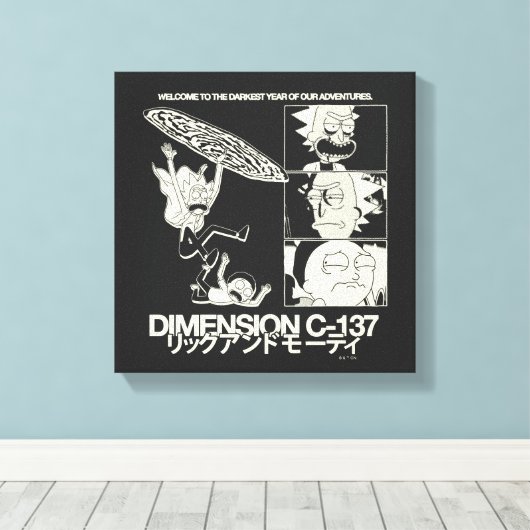 RICK AND MORTY™ | Dimension C-137 Canvas Afdruk (Insitu (Houten vloer))
