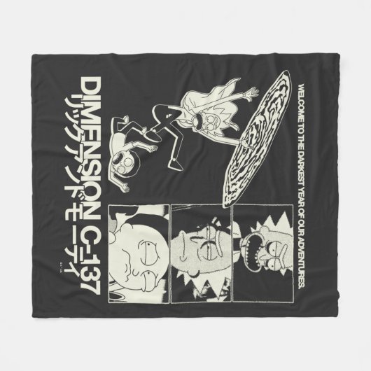 RICK AND MORTY™ | Dimension C-137 Fleece Deken (Voorkant (Horizontaal))