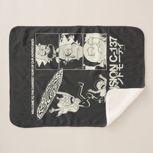 RICK AND MORTY™ | Dimension C-137 Sherpa Deken (Voorkant (horizontaal))