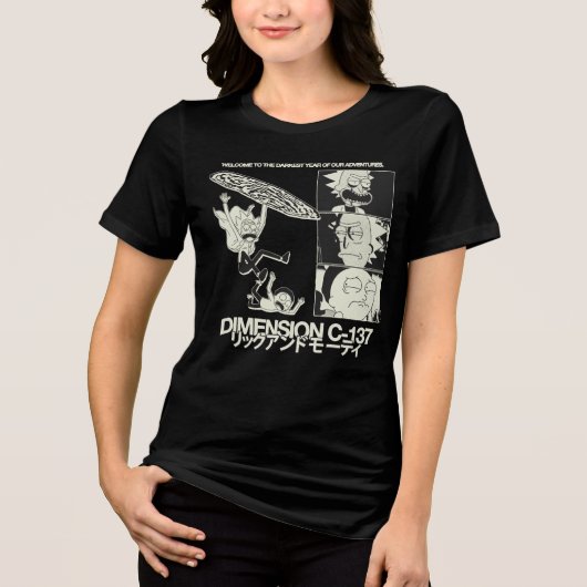 RICK AND MORTY™ | Dimension C-137 Tri-Blend Shirt (Voorkant)