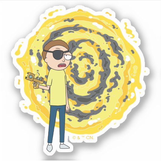 RICK AND MORTY™ | Evil Morty Portal Sticker (Voorkant)