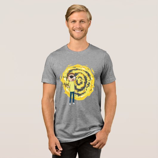RICK AND MORTY™ | Evil Morty Portal Tri-Blend Shirt (Voorkant volledig)